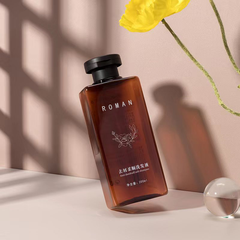 ফ্লিপ টপ ক্যাপ স্কয়ার প্লাস্টিক শ্যাম্পু শাওয়ার জেল লোশন বোতল সহ 200ml 300ml হেয়ার ড্রাই স্কুইজ হেয়ার অয়েল PET বোতল