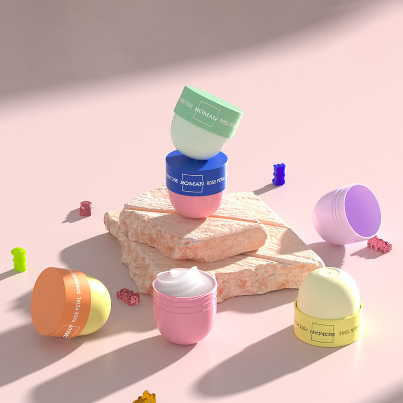 50ml খালি গোলাকার প্লাস্টিক ক্রিম জার কাপ চওড়া মুখের বোতল 50g ফেসিয়াল স্ক্রাব ক্রিম জার কসমেটিক প্যাকেজিং পাত্রে