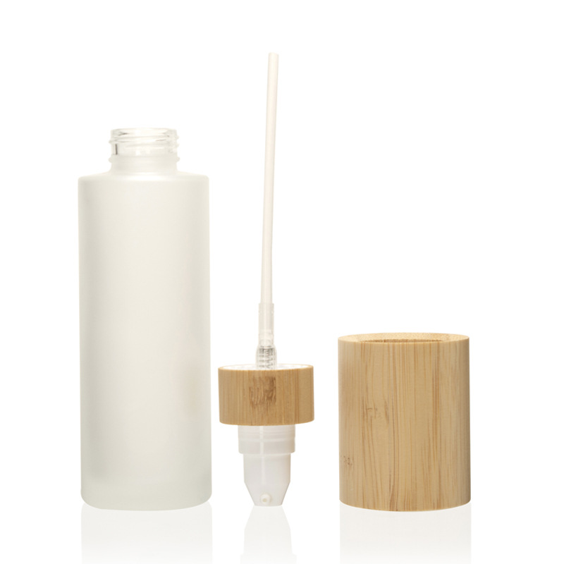 ফ্রস্টেড কসমেটিক লোশন পাম্প ফাইন মিস্ট এবং বাঁশের কাঠের ঢাকনা সহ লোশন গ্লাস স্প্রে বোতল ফ্রস্টেড কসমেটিক লোশন পাম্প ফাইন মিস্ট এবং বাঁশের কাঠের ঢাকনা সহ লোশন গ্লাস স্প্রে বোতল