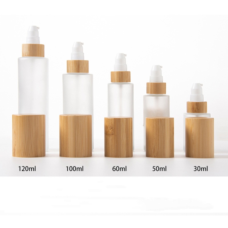 ফ্রস্টেড কসমেটিক লোশন পাম্প ফাইন মিস্ট এবং বাঁশের কাঠের ঢাকনা সহ লোশন গ্লাস স্প্রে বোতল ফ্রস্টেড কসমেটিক লোশন পাম্প ফাইন মিস্ট এবং বাঁশের কাঠের ঢাকনা সহ লোশন গ্লাস স্প্রে বোতল