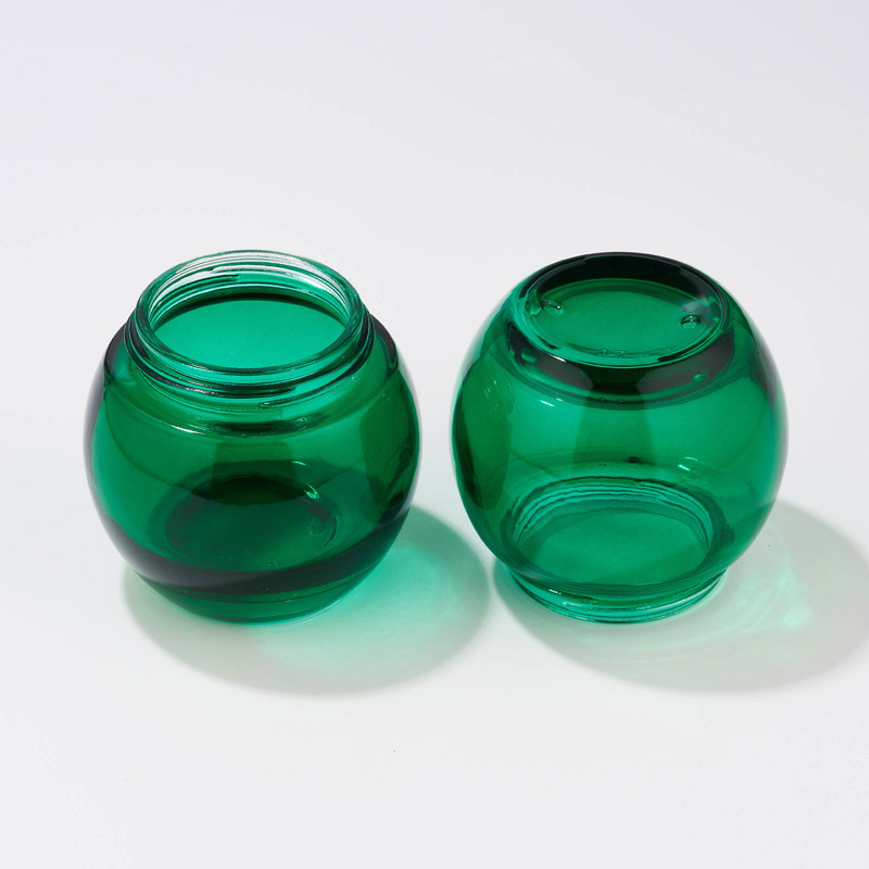 সবুজ স্বচ্ছ কাচের কসমেটিক জার খালি বডি লোশন জার সবুজ স্বচ্ছ কাচের কসমেটিক জার খালি বডি লোশন জার