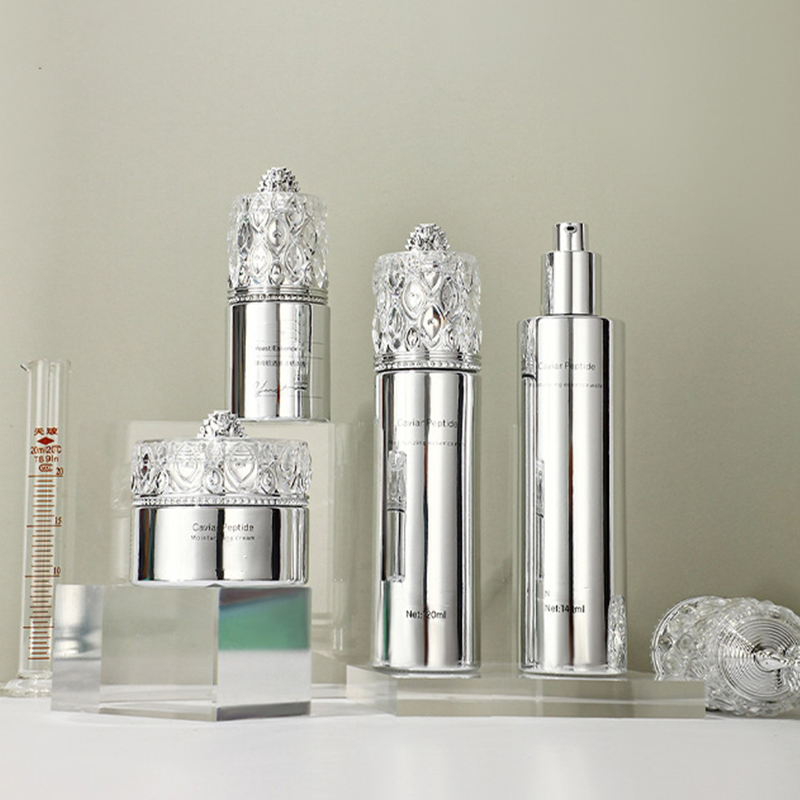 লোগো ফ্রস্টিং গ্লাস লোশন বোতল ফেসিয়াল মাস্ক স্কিন কেয়ার প্যাকেজিং কন্টেইনার ফেস ক্রিম গ্লাস বোতল