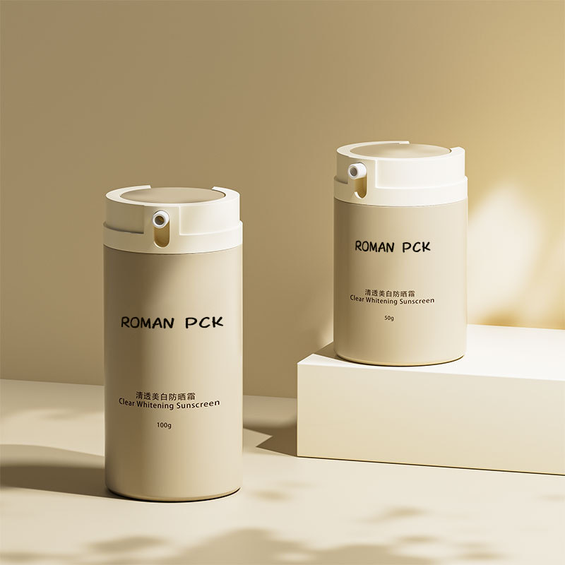 স্কিনকেয়ার সিরাম ফেস মাস্কের জন্য 30ml 50ml বেজ এয়ারলেস লোশন পাম্প সানস্ক্রিন ক্রিম বোতল