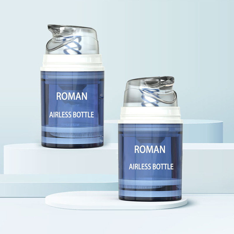 সমস্ত প্লাস্টিক 15ml 1oz এয়ারলেস লোশন বোতল 30ml 50ml Tpe স্প্রিং মনো প্যাকেজিং প্লাস্টিক প্রসাধনী বোতল স্বচ্ছ স্প্রিং সহ