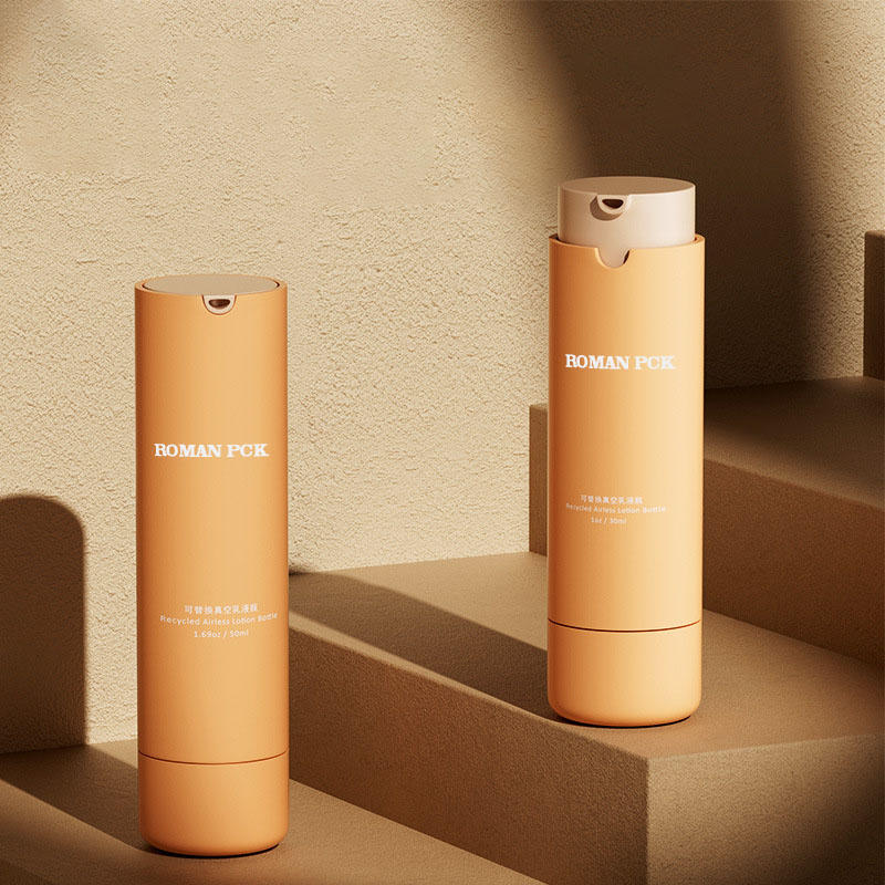 কমলা 15ml 30ml 50ml প্লাস্টিক এয়ারলেস পাম্প বোতল PP ক্রিম লোশন স্কিন কেয়ার কসমেটিক সিরাম প্যাকেজিংয়ের জন্য