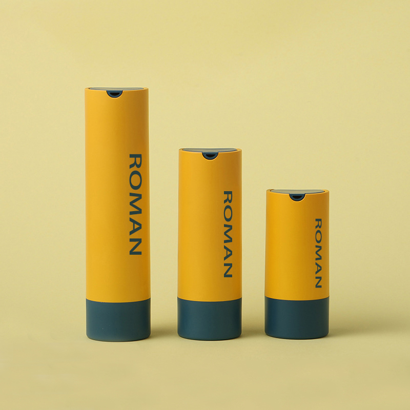 লোশন বা ফেস মিস্টের জন্য রাউন্ড প্লাস্টিক কসমেটিক সিরাম কন্টেইনার স্কিনকেয়ার এয়ারলেস পাম্প বোতল 15ml 30ml 50ml