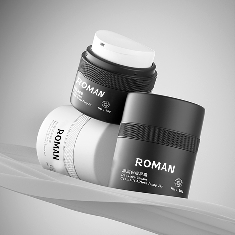 15ml 30ml 50ml সাদা কালো ডাবল ওয়াল খালি পিপি প্লাস্টিক রিফিল প্রেস এয়ারলেস ময়েশ্চারাইজার লোশন ক্রিম সিরাম বোতল সঙ্গে পাম্প