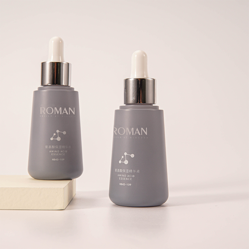 ত্বকের যত্নের জন্য খালি 1oz 5ml 10ml 15ml 30ml 50ml পুরু শঙ্কু রঙিন ফ্রস্টেড প্লাস্টিক প্রসাধনী সিরাম ড্রপার বোতল