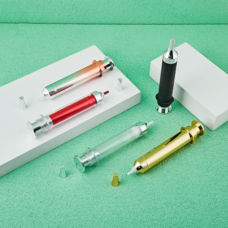 10ml 15ml 20ml কসমেটিক আই সিরাম ক্রিম ইনজেকশন টিউব সিরিঞ্জ আকৃতির বায়ুবিহীন বোতল 10ml 15ml 20ml কসমেটিক আই সিরাম ক্রিম ইনজেকশন টিউব সিরিঞ্জ আকৃতির বায়ুবিহীন বোতল