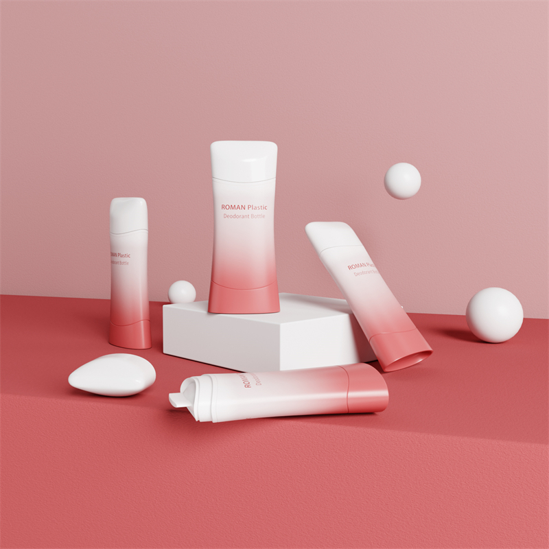 একাধিক ক্ষমতা এবং রং সহ প্রসাধনী সোজা গোলাকার ডিওডোরেন্ট বোতল