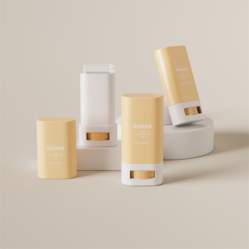 ত্বকের যত্ন খালি ওভাল প্লাস্টিক ডিওডোরেন্ট স্টিক কন্টেইনার প্যাকেজিং বোতল