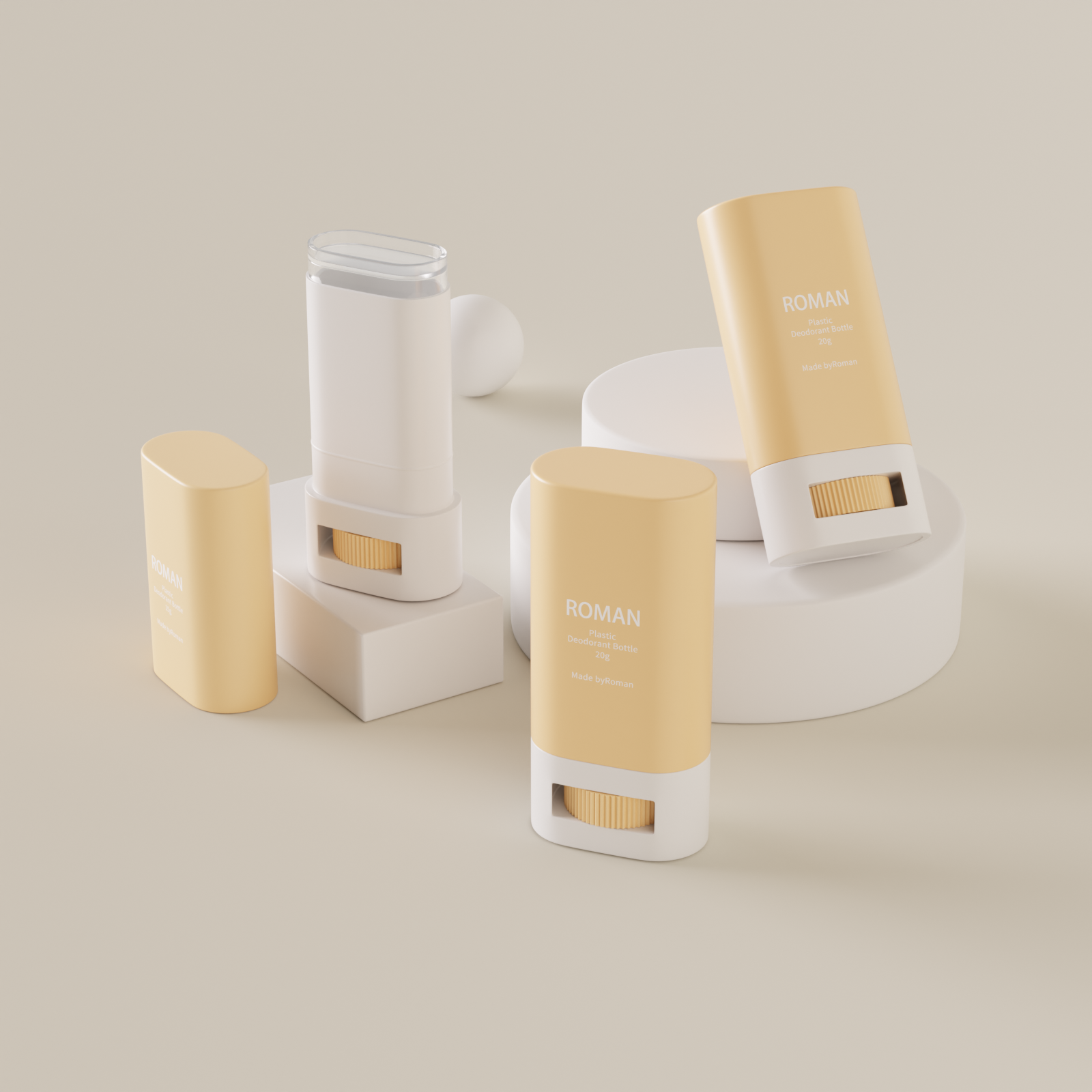 কোমর-আকৃতির Oem Odm টপ ফিলিং প্যাকেজিং রঙ খালি টুইস্ট-আপ প্লাস্টিক পরিষ্কার সলিড ডিওডোরেন্ট ধারক