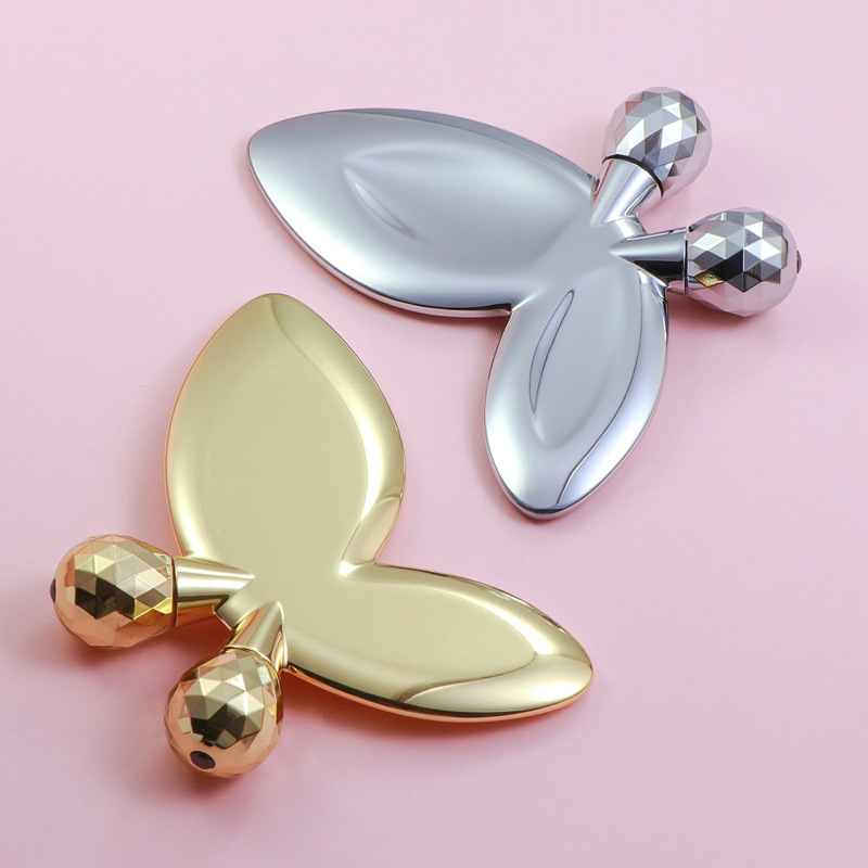 জিঙ্ক অ্যালয় প্রজাপতি-আকৃতির ফেসিয়াল ম্যাসেজ রোলার