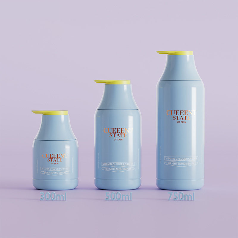 300ml 500ml 750ml লাল নীল ধূসর প্লাস্টিক শ্যাম্পুর বোতল শাওয়ার জেল বোতল কন্ডিশনার লোশন বোতল