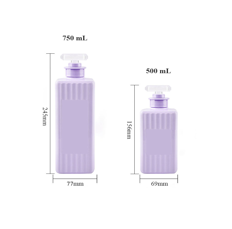 চুলের তেল শ্যাম্পু এবং কন্ডিশনার কসমেটিক কন্টেইনারের জন্য স্ট্রাইপ আকৃতির সারফেস সহ 500ml 750ml স্কয়ার প্লাস্টিক পেট লোশন পাম্প বোতল চুলের তেল শ্যাম্পু এবং কন্ডিশনার কসমেটিক কন্টেইনারের জন্য স্ট্রাইপ আকৃতির সারফেস সহ 500ml 750ml স্কয়ার প্লাস্টিক পেট লোশন পাম্প বোতল