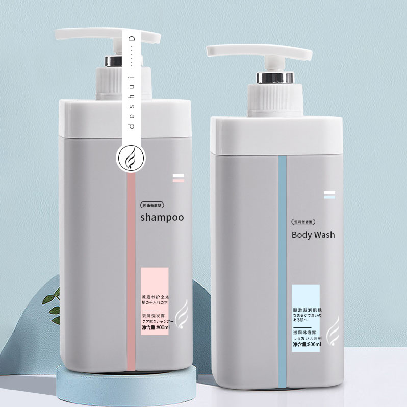 স্কিনকেয়ার লোশন হেয়ার টনিক কন্টেইনার খালি শ্যাম্পু এবং কন্ডিশনার বোতলের জন্য উচ্চ-ক্ষমতা 500ml 800ml প্লাস্টিক প্যাকেজিং বোতল