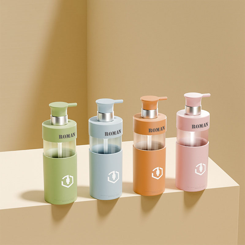 লাক্সারি 100ml 200ml 300ml 450ml 500ml 700ml বডি লোশন বোতল PET প্লাস্টিক শ্যাম্পু এবং কন্ডিশনার বোতল সেট কসমেটিক প্যাকেজিং জন্য শাওয়ার জেল