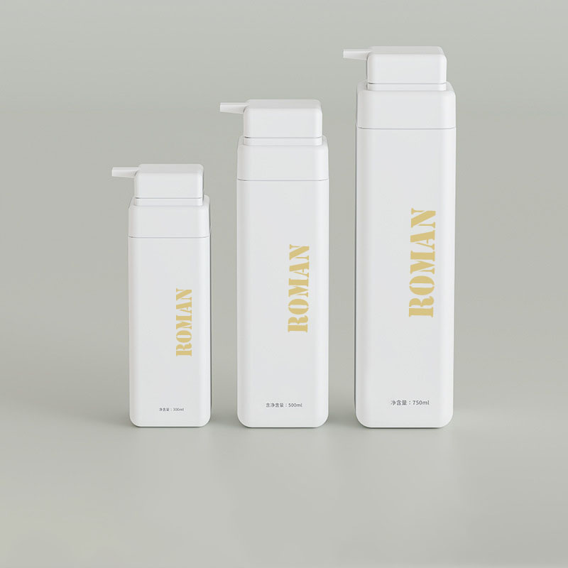 মিল্ক শাওয়ার জেলের জন্য বিলাসবহুল খালি প্লাস্টিক বডি অয়েল শ্যাম্পুর বোতল 300ml 500ml 750ml ফ্রস্টেড কসমেটিক লোশন পাম্প বোতল