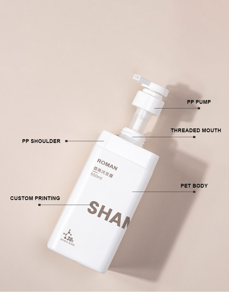 শ্যাম্পু শাওয়ার জেলের জন্য নতুন ডিজাইনের প্রাইভেট লোগো ম্যাট হোয়াইট 650 মিলি স্কোয়ার খালি এইচডিপিই প্লাস্টিক লন্ড্রি ডিটারজেন্ট লিকুইড বোতল 1L শ্যাম্পু শাওয়ার জেলের জন্য নতুন ডিজাইনের প্রাইভেট লোগো ম্যাট হোয়াইট 650 মিলি স্কোয়ার খালি এইচডিপিই প্লাস্টিক লন্ড্রি ডিটারজেন্ট লিকুইড বোতল 1L