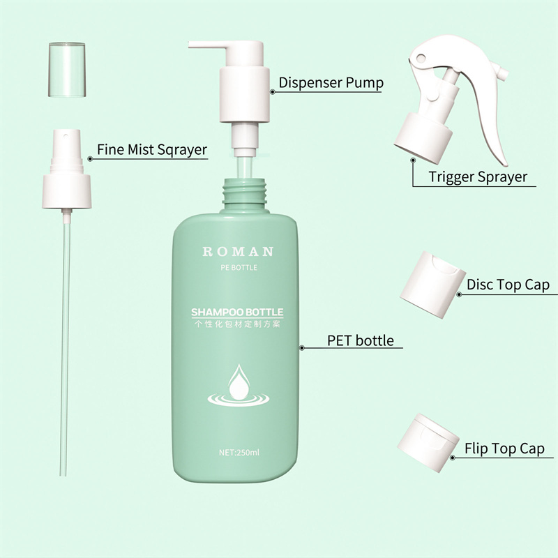 সানস্ক্রীনের জন্য 250ml ফ্ল্যাট ময়েশ্চারাইজিং ম্যাসেজ ক্রিম বোতল ফেসিয়াল ক্লিনজার বডি লোশন কন্টেইনার শাওয়ার জেল শ্যাম্পু বোতল সানস্ক্রীনের জন্য 250ml ফ্ল্যাট ময়েশ্চারাইজিং ম্যাসেজ ক্রিম বোতল ফেসিয়াল ক্লিনজার বডি লোশন কন্টেইনার শাওয়ার জেল শ্যাম্পু বোতল