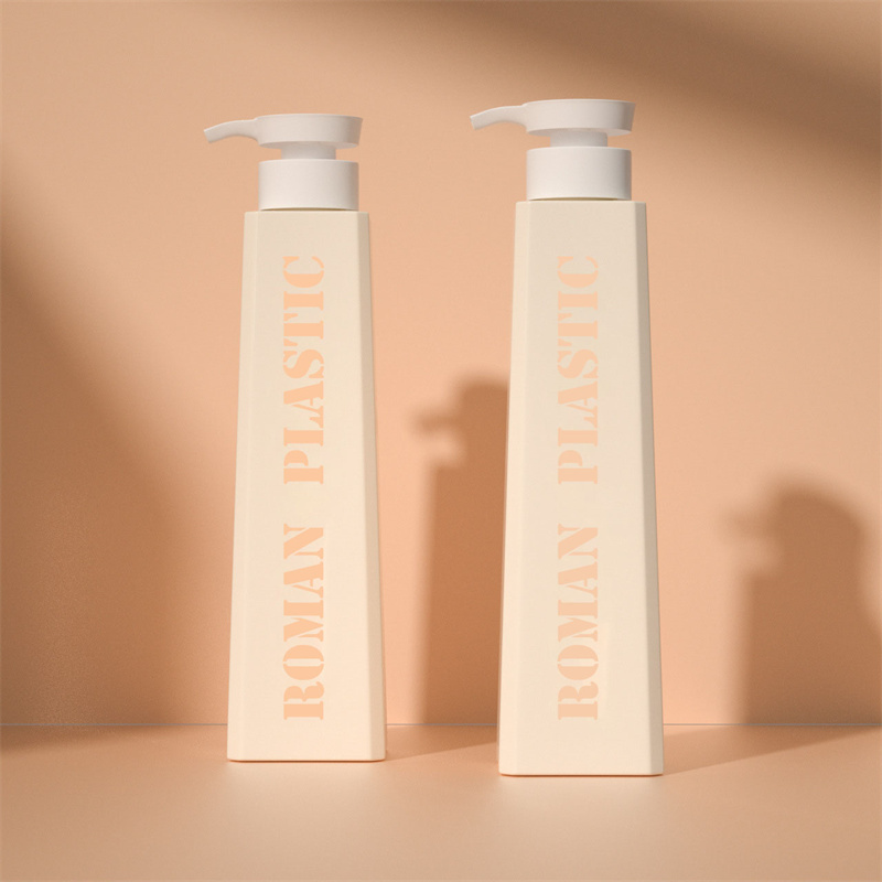 গৃহস্থালির যত্নের জন্য সূক্ষ্ম আকৃতির কসমেটিক প্যাকেজিং লোশন শ্যাম্পু শাওয়ার জেল কন্ডিশনার ট্র্যাপিজয়েড টোনার ক্রিম লোশন বোতল